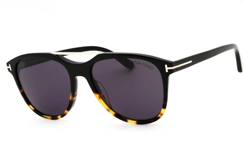 NWT Tom Ford FT1098-05A Black Aviator 54mm Sunglasses